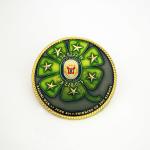 Round USN Command Metal Collectible Coins 5mm With Gold Finish