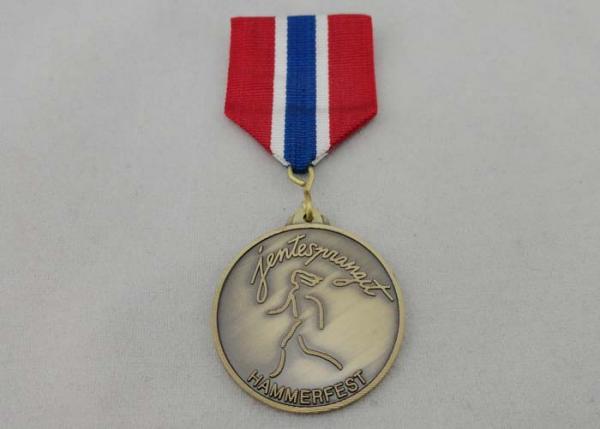 Quality Hammerfest Custom Awards Medals / 2.0mm Laser Engraved Raised Metal for sale