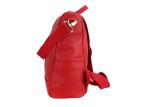 Lightweight Red Womens Backpack Bags Soft Pu Leather With Zipper Pocket