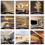 24V 240LEDs 10mm 3000K Warm White Die-Cutting Board SMD2835 LED Strip Light for