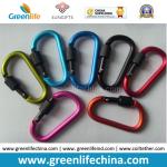 Fashionable aluminum made lock climbling carabiner with custom color plating top