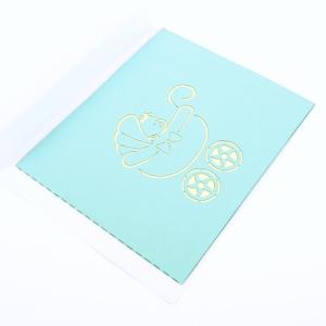 Wholesale Baby Pram 3D Pop Up Greeting Card With White Envelope CMYK Color Offset Printing from china suppliers