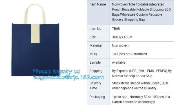 china suppliers Wholesale Eco friendly Square foldable reusable 190T Polyester