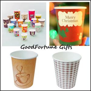 Eco printed logo customed Advertising one time coffee water Disposable Paper Cup