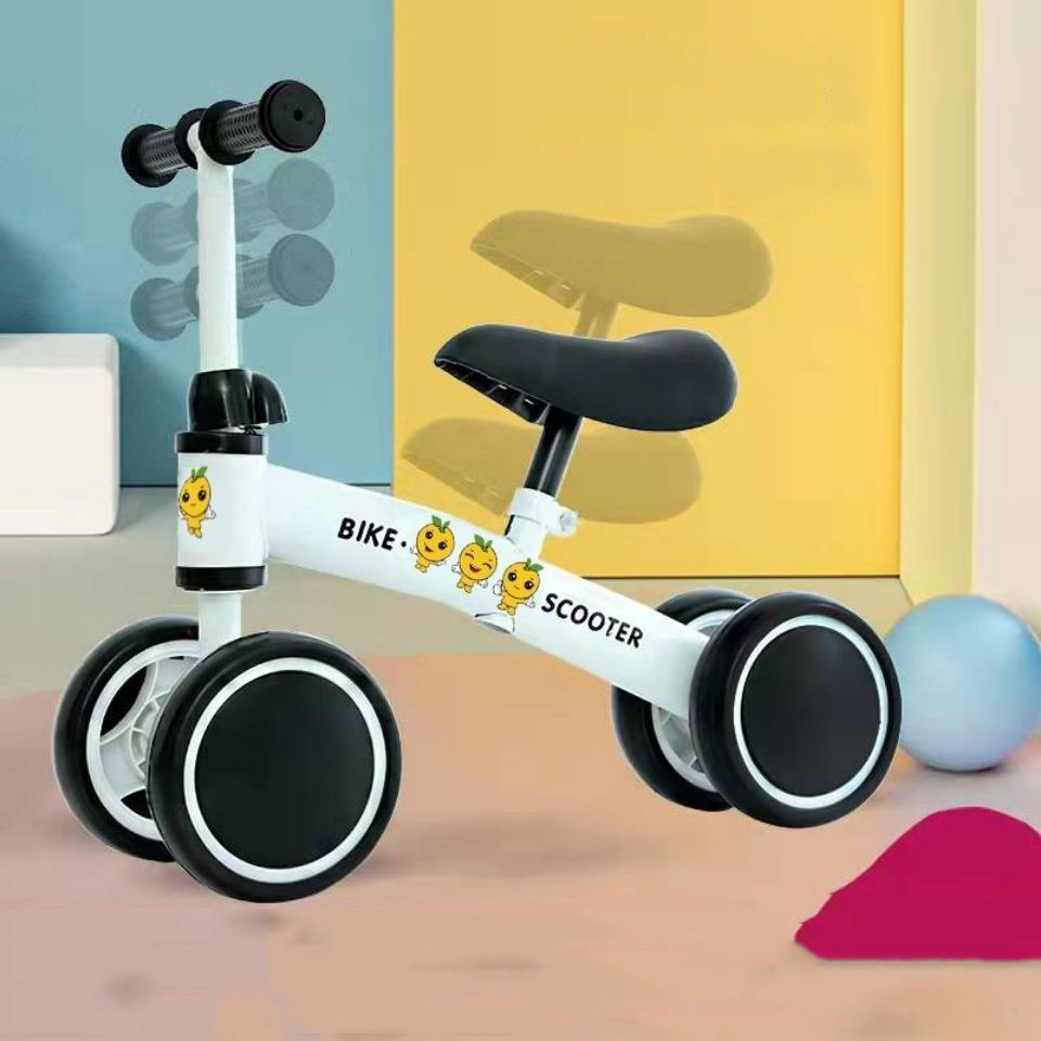 Metal Balance Bike Non Pedal Bicycle for Children's Stroller Handcart Push Age 0-3M