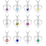 YASVITTI Sparkling Heart 5A Zirconia Necklace Rhodium Plated 925 Sterling Silver