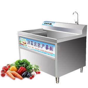 China 100L small citrus fruit washing orange cleaning air bubble wash machine on sale
