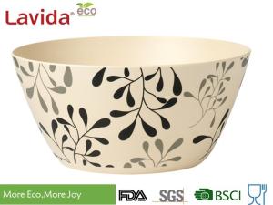 Wholesale 2018 New Style customized logo and pattern accetable Organic Eco Bamboo Fibre Bowl Natrural bamboo fibre serving bowl from china suppliers