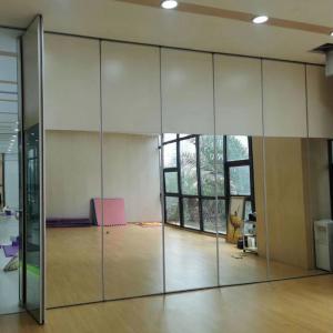 China Gym Studio Partition Folding Removable Mirror Glass Wall on sale