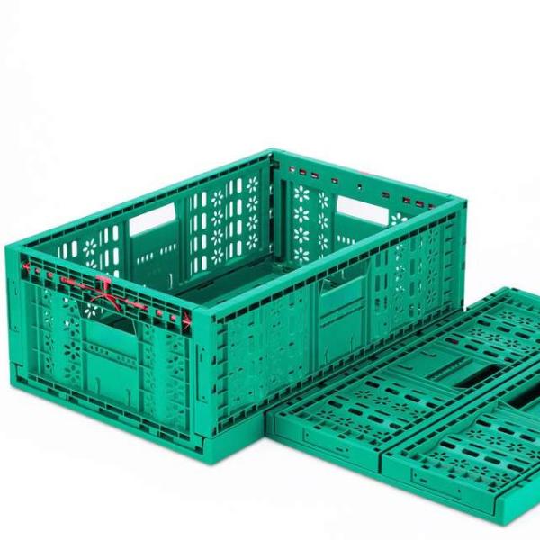 400x300 HDPE Plastic Foldable Folding Vented Collapsible Storange for Fruit and