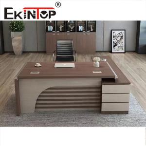 Wholesale Particleboard Office Desk With Side Table OEM ODM Commercial Furniture from china suppliers