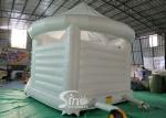 5x4 Inflatable Wedding White Bouncy Castle With Flower Decoration For Wedding