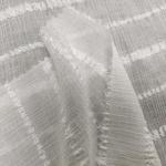 Nano Wrinkle Cross Stripe Jacquard 100% Polyester Chiffon Fabric Sun Protection