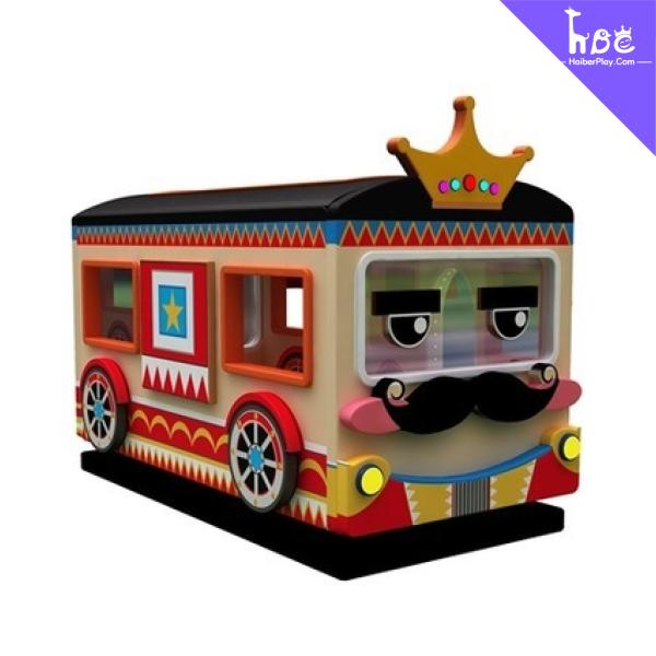 Childrens Soft Play Indoor Playground Interactive King Bus With Motors LED