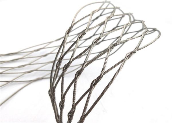 Light Weight Knitted Stainless Steel Ferrule Rope Mesh For Commercial Guard Rail