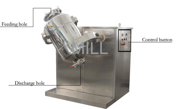 220-660 V 3d Powder Mixer Small Experiments Specialty Calcium Video Technical