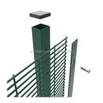 Heat Treated Wood Farm Fence High Security 358 Anti Climb Mesh Coated with
