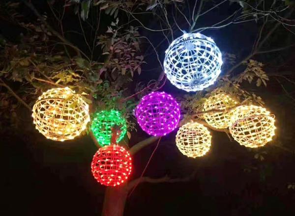 LED Iron Wire Ball Lawn Lamp Decorative Outdoor Lighting Project Garden