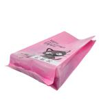 Custom Recyclable Pink Stand Up Flat Bottom Side Gusset 3lb 5lb 10lb Cat Litter