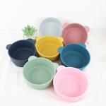 Cute Cartoon Desing Bear Panda Shape Baby Silicone Feeding Bowl Tasteless With