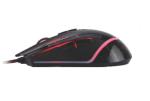 6D Button Mouse With USB Braided Cable Classic Black Design Compatible With