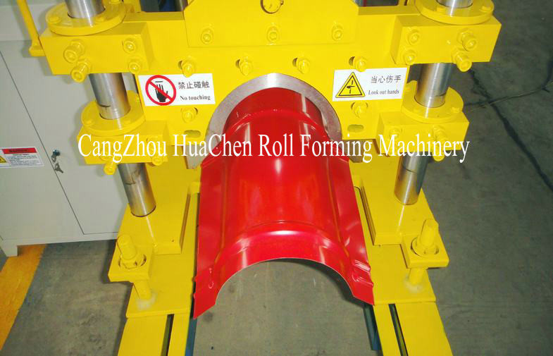 Galvanized Steel Ridge Cap Roll Forming Machine With 12 Rows rollers 45# steel