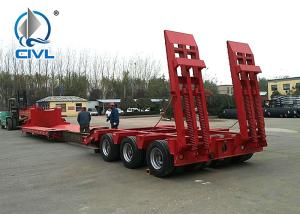 Wholesale 70 Ton Heavy Duty 3 Axles Stonger Low Bed Truck Trailer For Machinery Transport from china suppliers