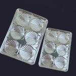 Custom Scallop Plastic Transparent 6 8 Cavity PET Tray 500g Plastic Seafood