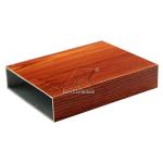 Bright Wood Grain Aluminium Tube Profiles Rectangular 6000 Series T5 Temper