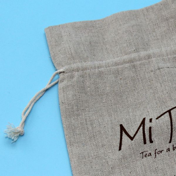 8 x 10cm Coffee Bean Packaging Bags , Natural Color Drawstring Plain Jute Bags