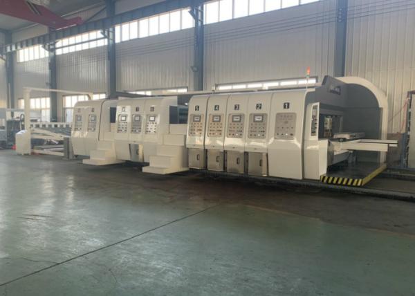 Flexo Printing Slotting Die Cutting Machine , 40T Corrugated Carton Production