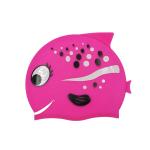 Silicone Material Waterproof Swim Cap , Harmless Childrens Swimming Hats