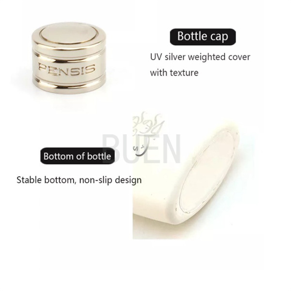 Five Pointed White Glass Perfume Bottle 100ml With UV Silver Weighted Cover
