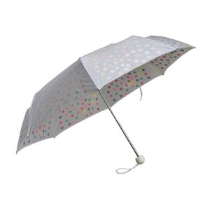 Wholesale Metal Shaft Pongee Fabric 3 Fold Umbrella SGS With Colorful Dots from china suppliers