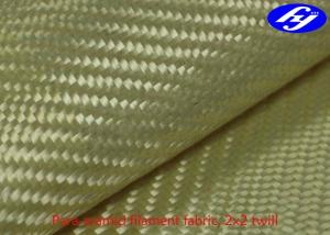 Wholesale High Strenght Woven Aramid Fabric / 2x2 Twill Yellow Kevlar Aramid Fiber from china suppliers