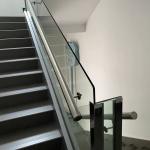Powder Coated / Polished Aluminium Glass Balustrade With Laminated / Single