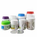 Cylinder Empty Supplement Bottles Plastic Powder Canister HDPE 600g
