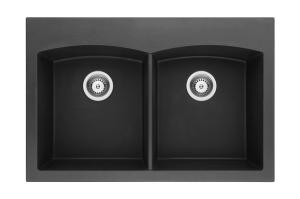 Wholesale OEM Design Double Bowl Solid Surface Material Granite Composite Sink from china suppliers