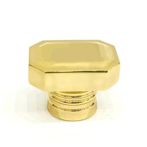 Wholesale Classic Zinc Alloy Gold Plating Rectangle shape Metal Zamak Perfume Bottle Cap from china suppliers