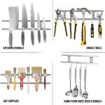 Modern Kitchenroom Block Tube Stainless Steel Magnetic Knife Holder with Hanger