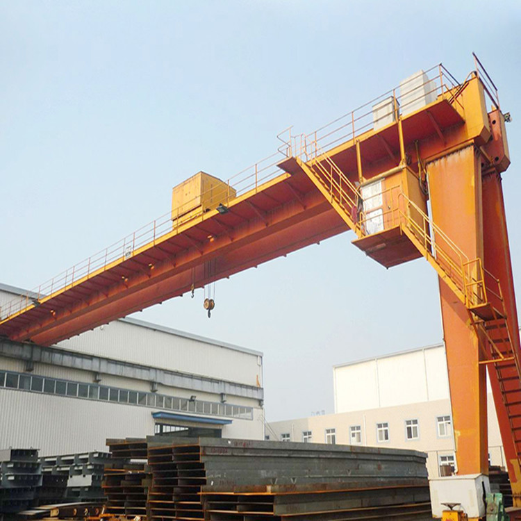 High Technique Double Girder Semi Gantry Crane For Warehouse