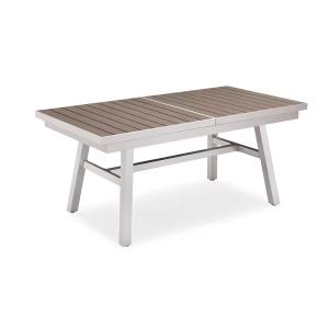 Wholesale Rectangle PE Rattan Garden Table With Aluminum Alloy Frame from china suppliers