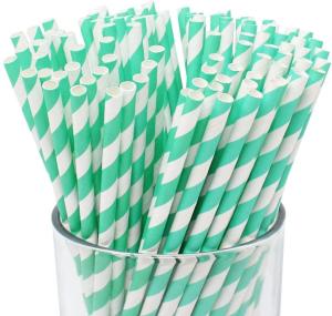 Wholesale 150 Pack Paper Sucker Giant Bamboo Baby Blue Wedding Paper Straws from china suppliers