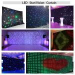 Hot Sale Blue And White LED Cloth LED Star Curtain For Stage Party Decoration