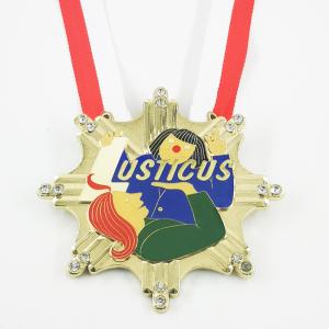 Wholesale 3D Carnival Commemorative Medal Diecasted Gold Soft Enamel Colors With Epoxy from china suppliers