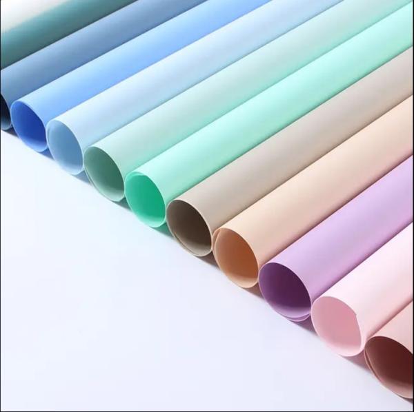 Customized Color Waterproof Paper Sheet Solid Plastic Cellophane Wrapping for