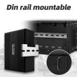 12 Port 10/100/1000mbps Unmanaged Din-rail Poe Switch 4 SFP Ports+ 8 RJ45 Ports