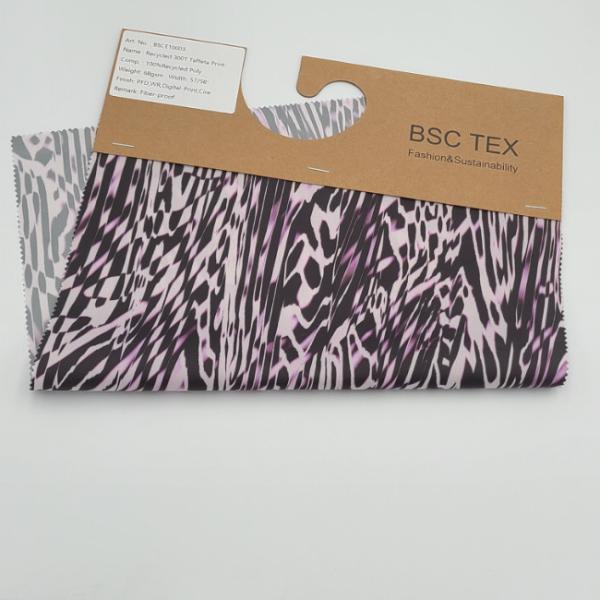 300T 50D Graphic Print Fabric 68gsm Polyester Taffeta Digital Waterproof For
