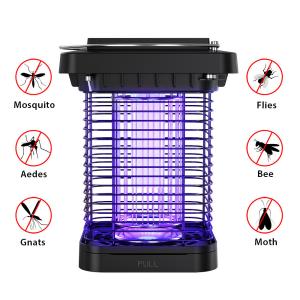 Wholesale Waterproof Solar Power Fly Trap UV Light Solar Insect Killer Lamp USB Rechargeable from china suppliers