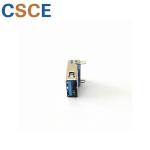 Blue Color USB Male Female Connector / Copper Alloy Contact USB SMT Connector